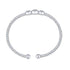 White Gold Diamond Flexible Bangle Bracelet